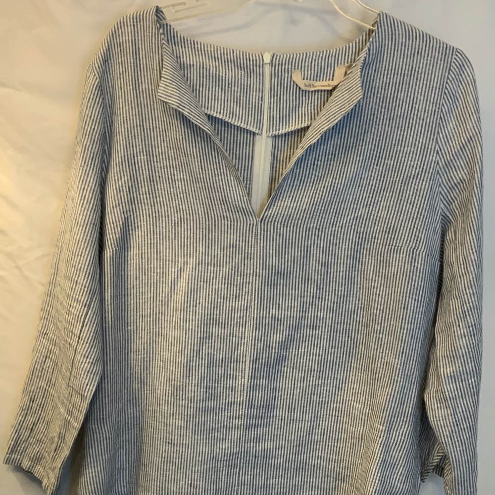 Striped linen tunic